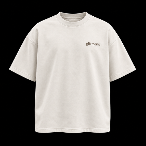 Off white tee, già morto on the chest