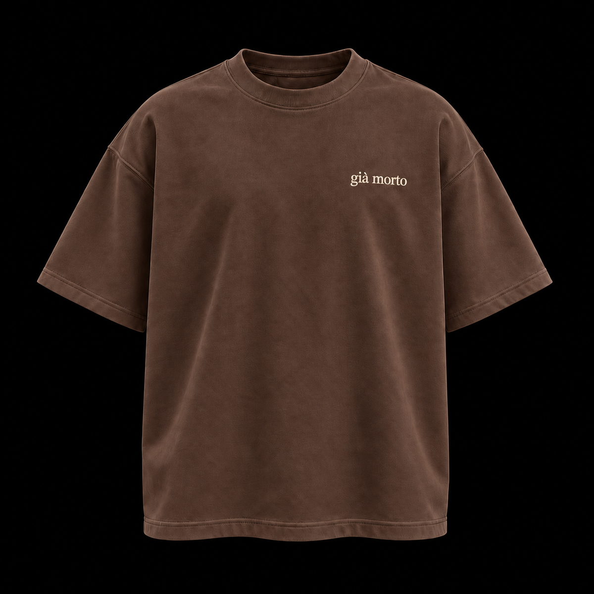 Brown tee, già morto on the chest